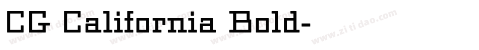 CG California Bold字体转换